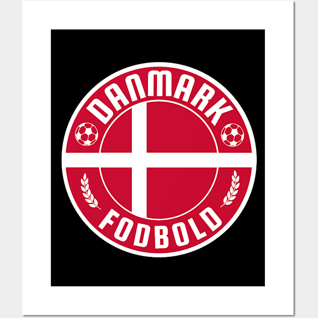 Danmark Football Wall Art by footballomatic